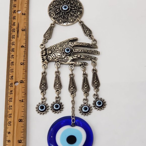 Brand New Evil Eye Amulet Car Wall Hanging Blessing Protector with Fatimas Hand - Picture 9 of 11